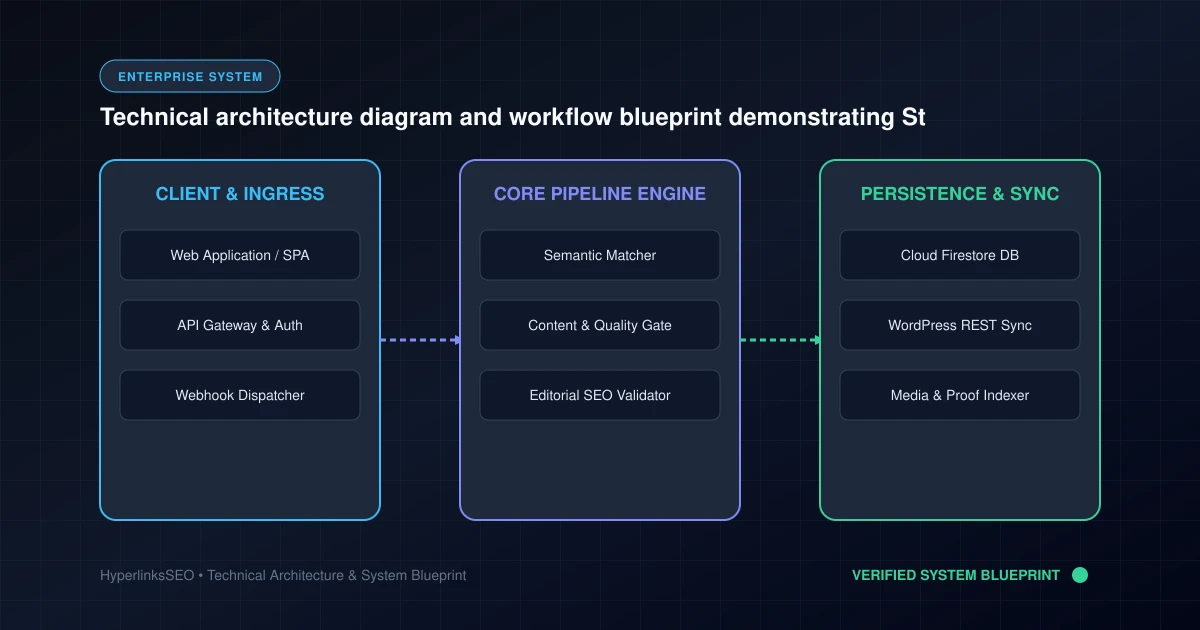 Technical architecture diagram and workflow blueprint demonstrating Streaming Service
